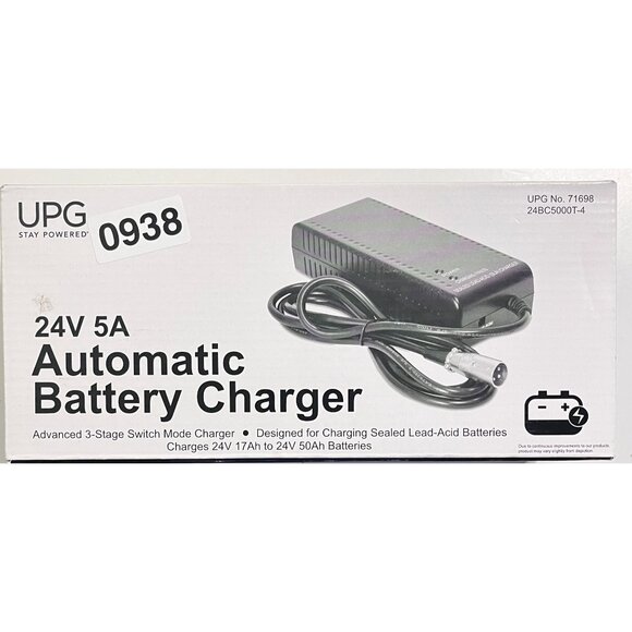UPG Wheelchair Sealed Lead-Acid Battery Charger No. 71642 Model 24BC5000T-4 - Picture 1 of 6